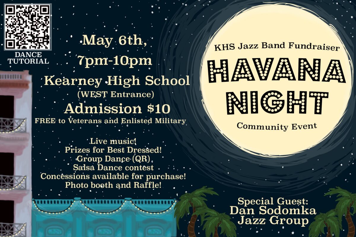 Banner depicting the Havana Night fundraiser that KHS Jazz held.