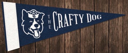 A flag depicting "The Crafty Dog"'s company logo.
