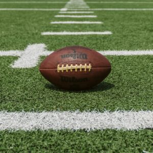 Football on field