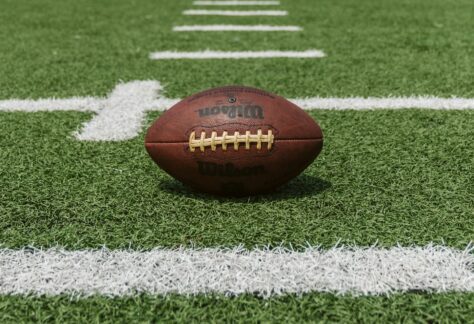Football on field